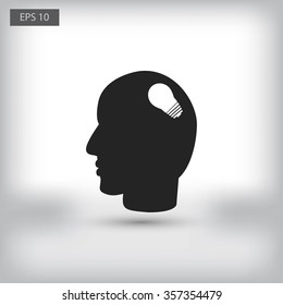Pictograph of bulb concept icon