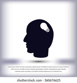 Pictograph of bulb concept icon