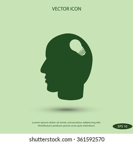 Pictograph of bulb concept icon