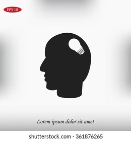 Pictograph of bulb concept icon
