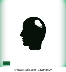Pictograph of bulb concept icon