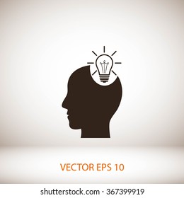 Pictograph of bulb concept icon