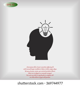 Pictograph of bulb concept icon