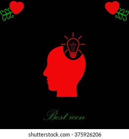 Pictograph of bulb concept icon
