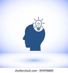 Pictograph of bulb concept icon