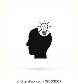 Pictograph of bulb concept icon