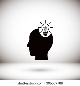 Pictograph of bulb concept icon