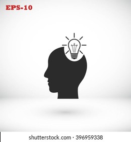 Pictograph of bulb concept icon