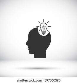 Pictograph of bulb concept icon