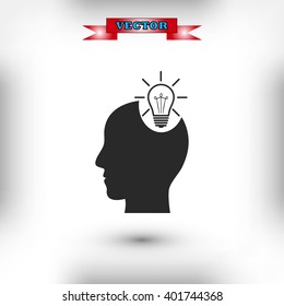 Pictograph of bulb concept icon