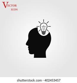 Pictograph of bulb concept icon