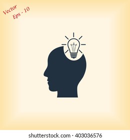Pictograph of bulb concept icon