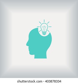 Pictograph of bulb concept icon