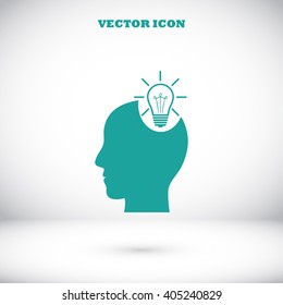 Pictograph of bulb concept icon