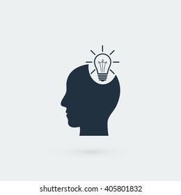 Pictograph of bulb concept icon