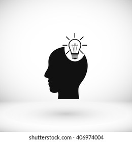 Pictograph of bulb concept icon