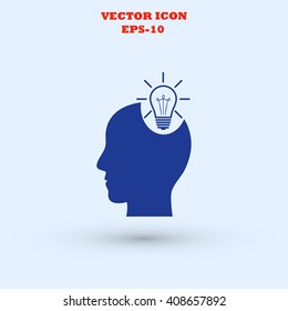 Pictograph of bulb concept icon