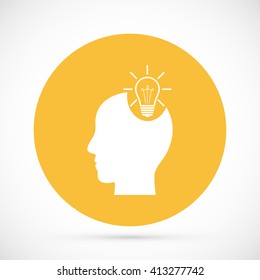 Pictograph of bulb concept icon