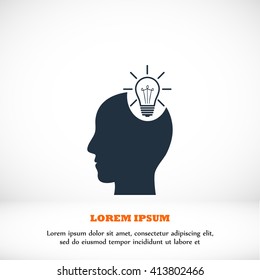 Pictograph of bulb concept icon