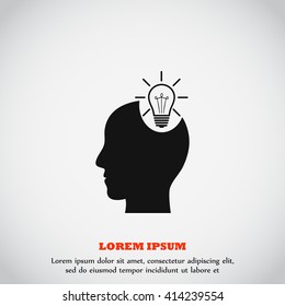 Pictograph of bulb concept icon
