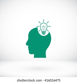 Pictograph of bulb concept icon