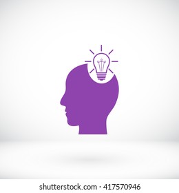 Pictograph of bulb concept icon