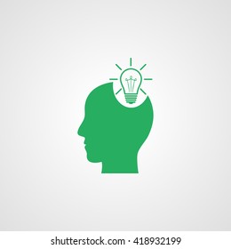 Pictograph of bulb concept icon