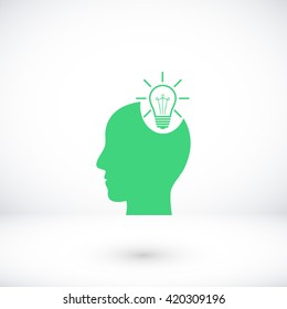 Pictograph of bulb concept icon