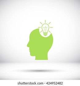 Pictograph of bulb concept icon