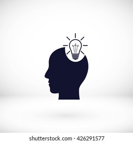 Pictograph of bulb concept icon
