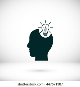 Pictograph of bulb concept icon