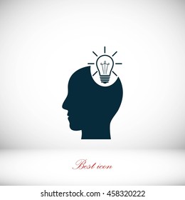 Pictograph of bulb concept icon