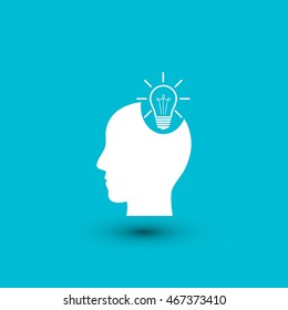Pictograph of bulb concept icon