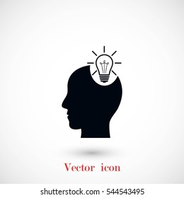 Pictograph of bulb concept icon, flat design best vector icon
