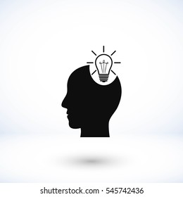 Pictograph of bulb concept icon, flat design best vector icon