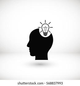 Pictograph of bulb concept icon, flat design best vector icon
