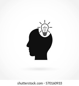 Pictograph of bulb concept icon, flat design best vector icon