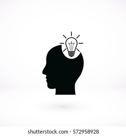 Pictograph of bulb concept icon, flat design best vector icon