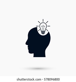 Pictograph of bulb concept icon, flat design best vector icon