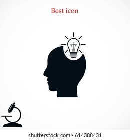 Pictograph of bulb concept icon, flat design best vector icon