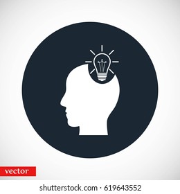 Pictograph of bulb concept icon, flat design best vector icon