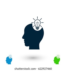 Pictograph of bulb concept icon, flat design best vector icon