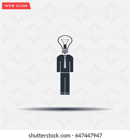 Pictograph of bulb head concept