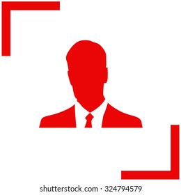 Pictograph of businessman vector icon.