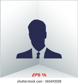 Pictograph of businessman vector icon.