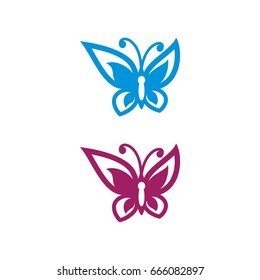 Pictograph of butterfly for template logo, icon, and identity vector designs.