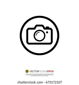 Pictograph of camera for icon, logo and identity designs