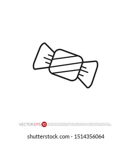 Pictograph of candy for template logo, icon, and identity vector designs.
