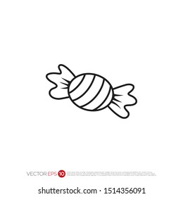 Pictograph of candy for template logo, icon, and identity vector designs.
