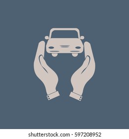 Pictograph of car. 